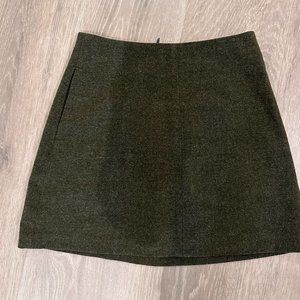 Wilfred Renee Green Classic A Line Mini Skirt 75544 Size 2